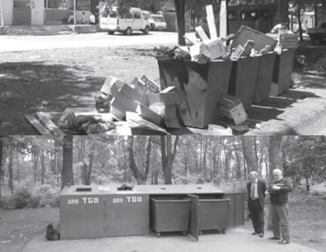 В рекреационной зоне «Сапицкая будка» впервые обустроены площадки для раздельного сбора мусора
