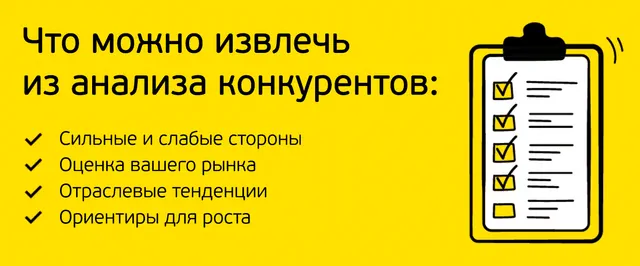 Какую информацию можно получить из анализа конкурентов по бизнесу