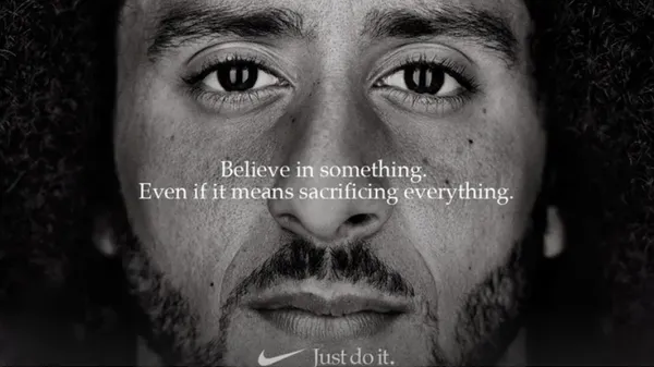 Целевая реклама Nike с Колином Коперником